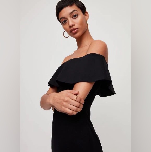 BNWT Aritzia Babaton Ruskin Dress black, size 0 - Picture 1 of 5